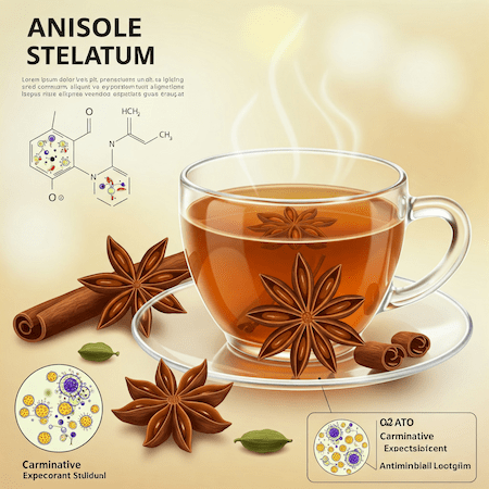 Anís Estrellado (Illicium verum) en Sevilla: Descubre las propiedades carminativas, expectorantes y antimicrobianas de esta especia con forma de estrella. Alivia gases e indigestión, despeja las vías respiratorias y combate bacterias y hongos. Aprende a preparar infusiones y usar el anís estrellado en la cocina en Asucate.com, tu herbolario de confianza en Sevilla. Encuentra productos naturales y remedios caseros con anís estrellado en nuestra tienda online