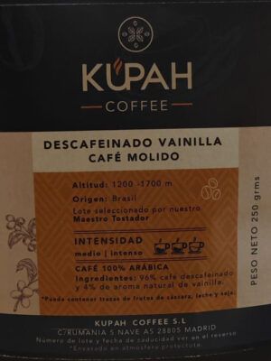 CAFÉ DESCAFEINADO AROMATIZADO VAINILLA