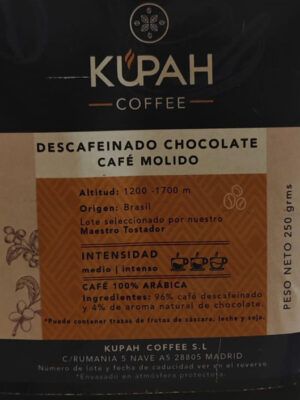 CAFÉ DESCAFEINADO AROMATIZADO  CHOCOLATE