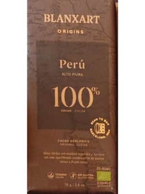 TABLETA CHOCOLATE ECOLÓGICO 100% PERÚ